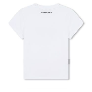 KARL LAGERFELD Playera para niño y adolescente blanca